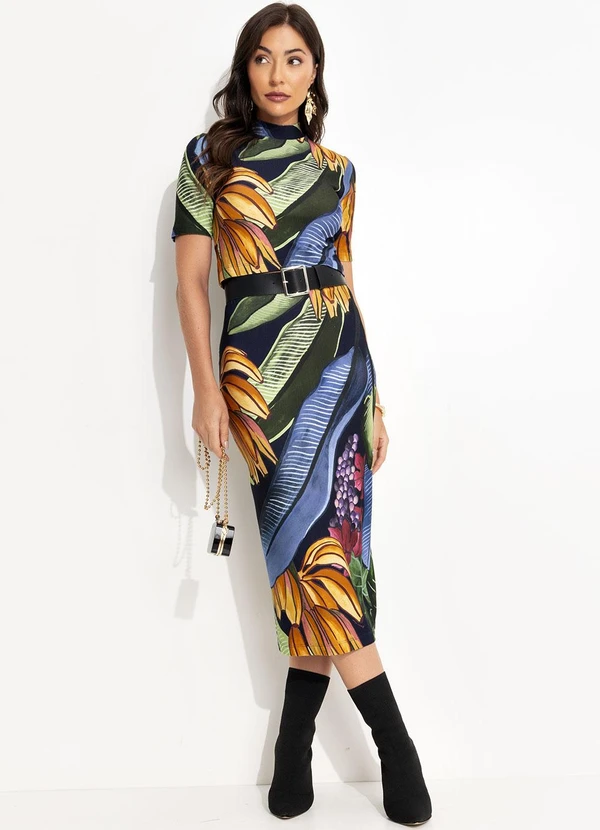 Farm - Saia Midi Banana Uva Verde 6