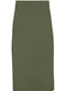 Malwee - Saia Midi Canelada com Fenda Marrom - variação: Verde Militar