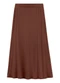 Outlet - Saia Midi Canelada Feminino Preto - variação: Marrom