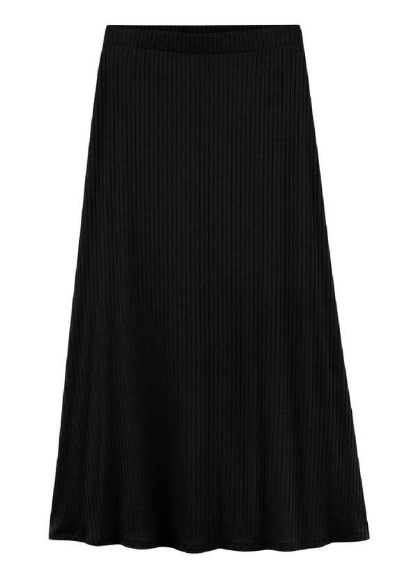 Rezzato - Saia Midi Canelada Feminino Preto