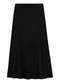 Outlet - Saia Midi Canelada Feminino Preto - variação: Preto