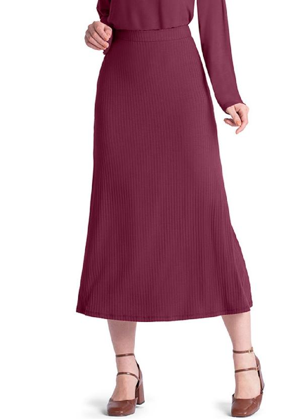 Rezzato - Saia Midi Canelada Feminino Roxo