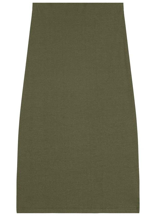 Malwee - Saia Mídi Canelada Verde Militar 2