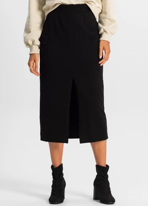 Rovitex - Saia Midi Cargo Feminino Preto - ROVITEX