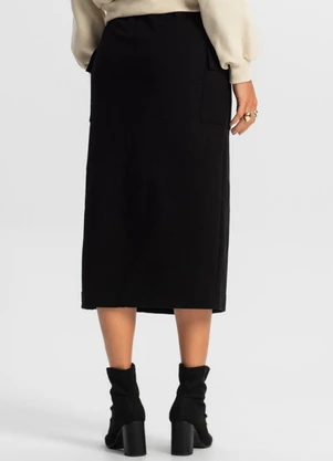 Rovitex - Saia Midi Cargo Feminino Preto - ROVITEX