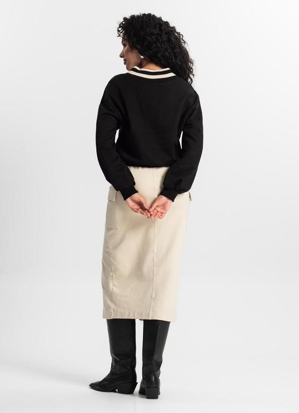 Rovitex - Saia Midi Cargo Feminino Bege 3