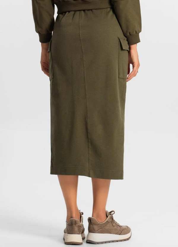 Rovitex - Saia Midi Cargo Feminino Verde 2