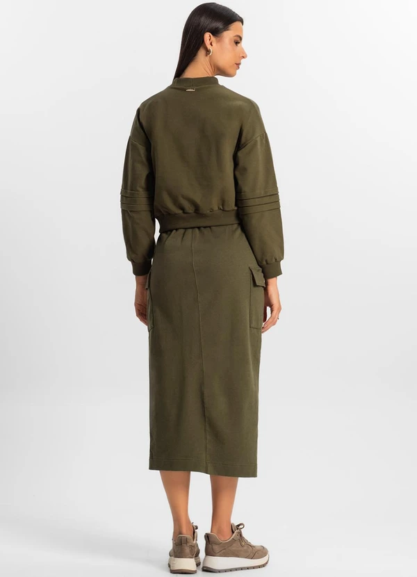 Rovitex - Saia Midi Cargo Feminino Verde 4