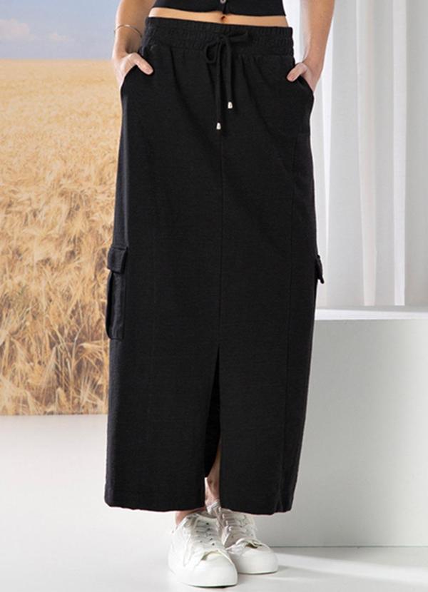 Use Modo - Saia Midi Cargo Preto