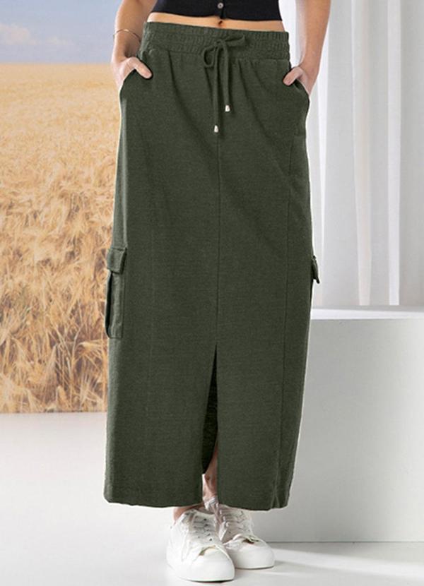 Use Modo - Saia Midi Cargo Verde