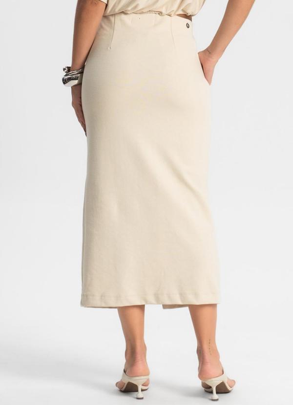 Endless - Saia Midi com Bolso Bege 2