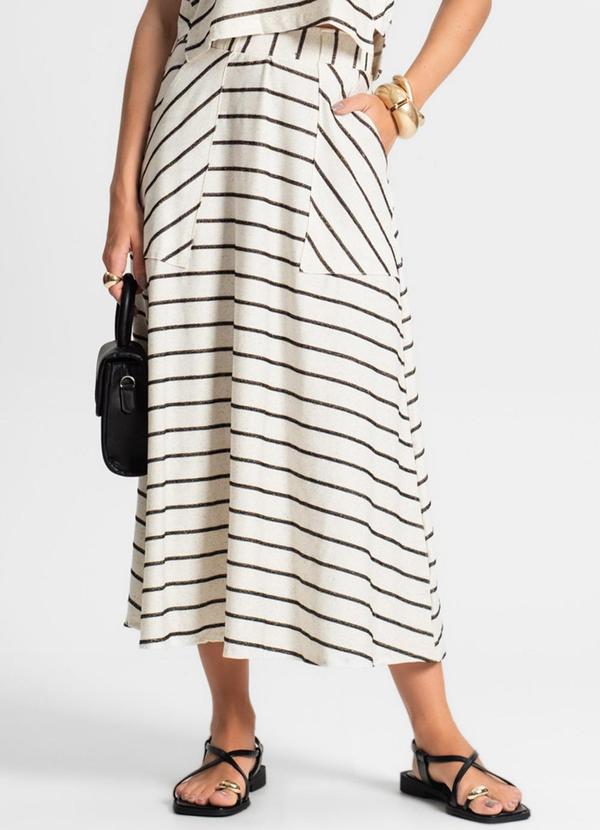 Endless - Saia Midi com Bolso Preto