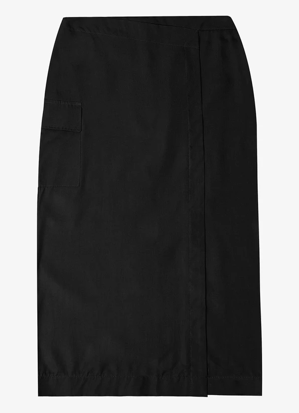 Endless - Saia Midi com Fenda Preto 6