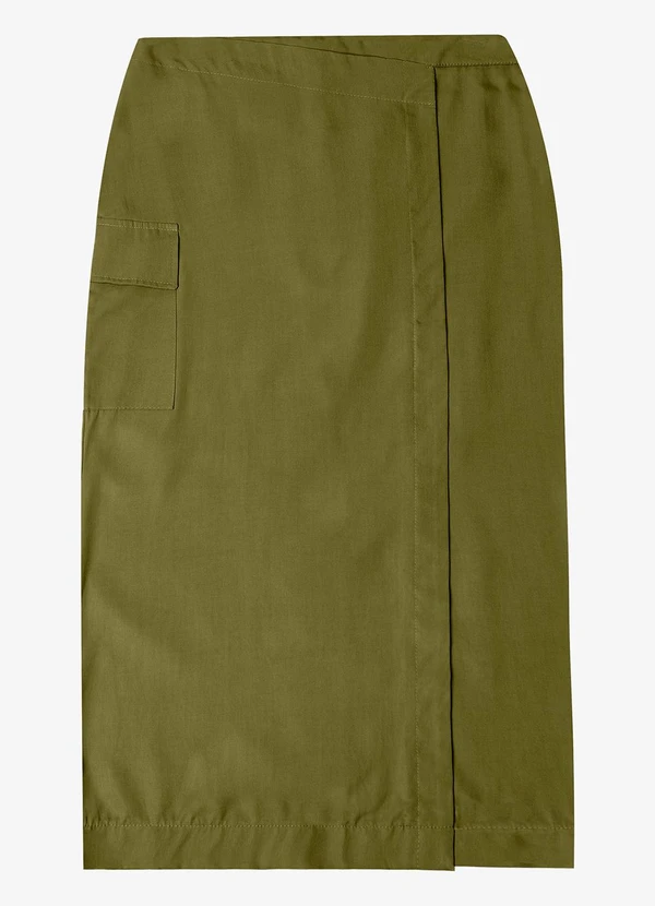 Endless - Saia Midi com Fenda Verde 6