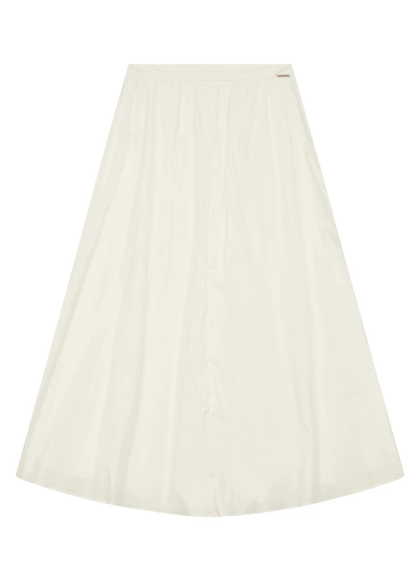 Enfim - Saia Mídi com Pregas Off White 2