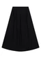 Enfim - Saia Mídi com Pregas Off White - variação: Preto
