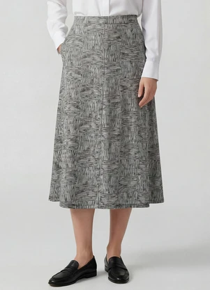 Infinita Cor - Saia Midi com Recorte nas Costas Bege - INFINITA COR