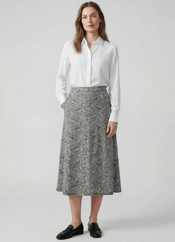 Infinita Cor - Saia Midi com Recorte nas Costas Bege 2