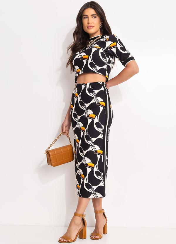 Farm - Saia Midi Copatucano Preto 6