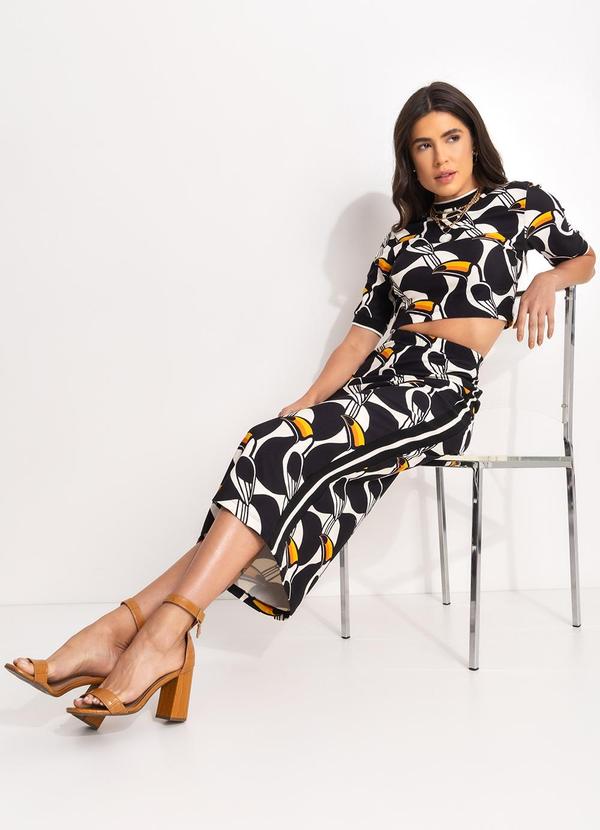 Farm - Saia Midi Copatucano Preto 7