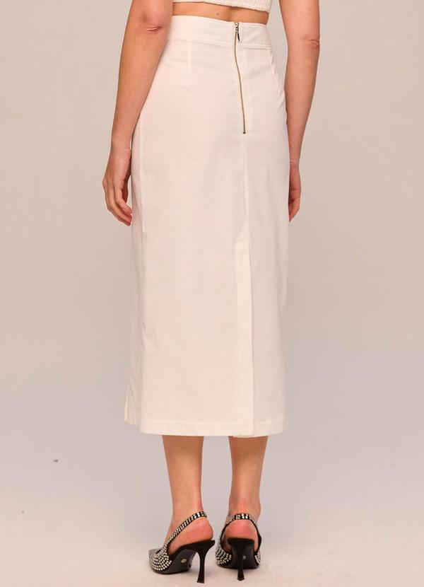 Carlota Costa - Saia Midi de Alfaiataria Branco 2