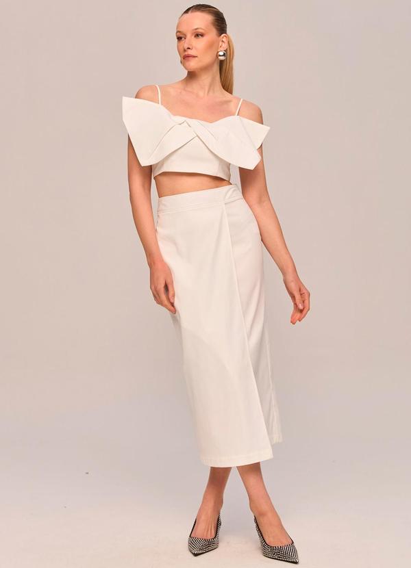 Carlota Costa - Saia Midi de Alfaiataria Branco 3