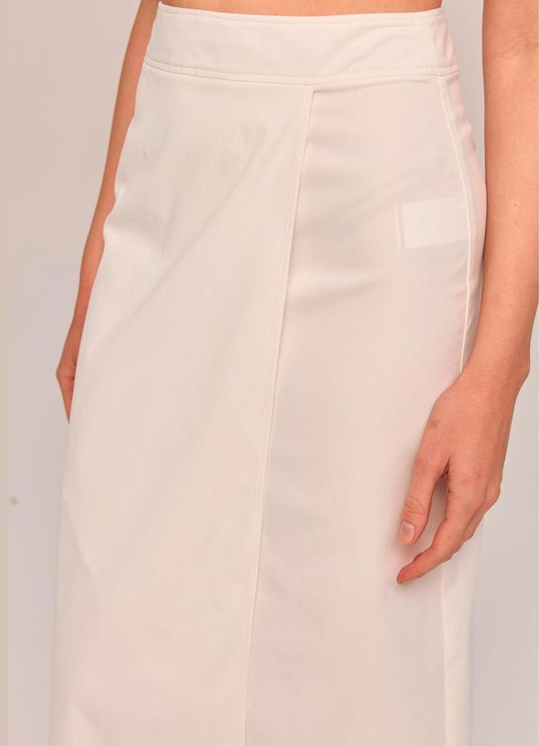Carlota Costa - Saia Midi de Alfaiataria Branco 5