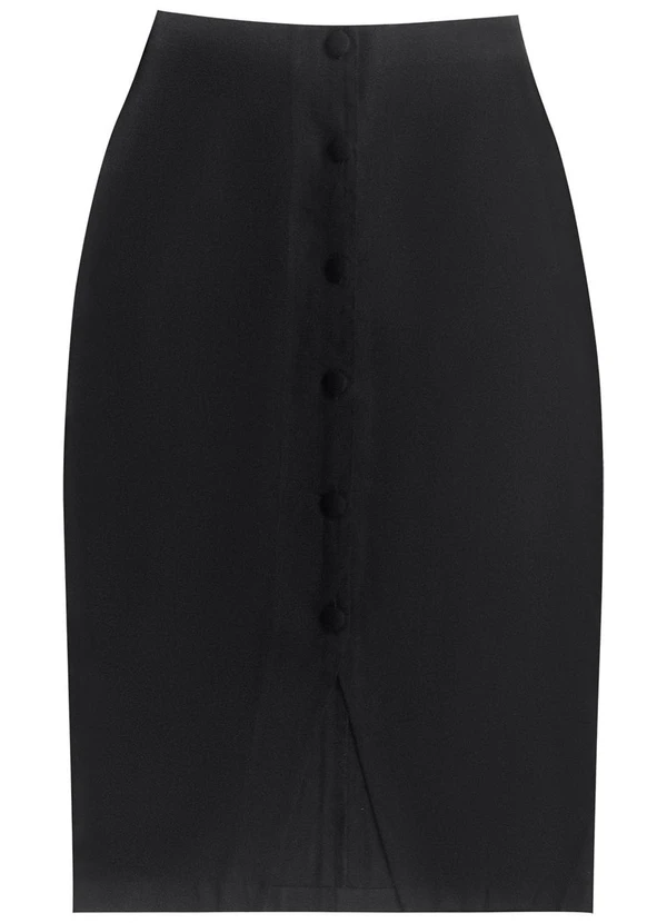 Angel - Saia Midi de Linho Preto 4