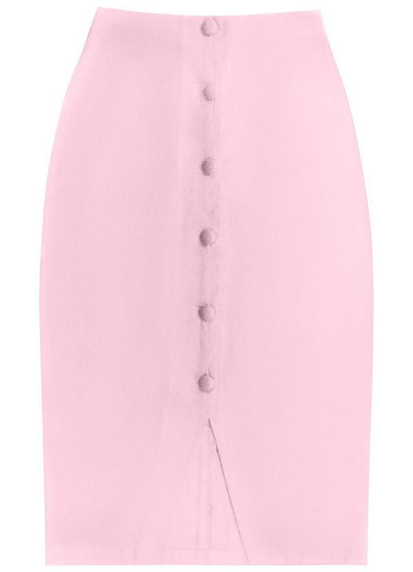 Angel - Saia Midi de Linho Rosa