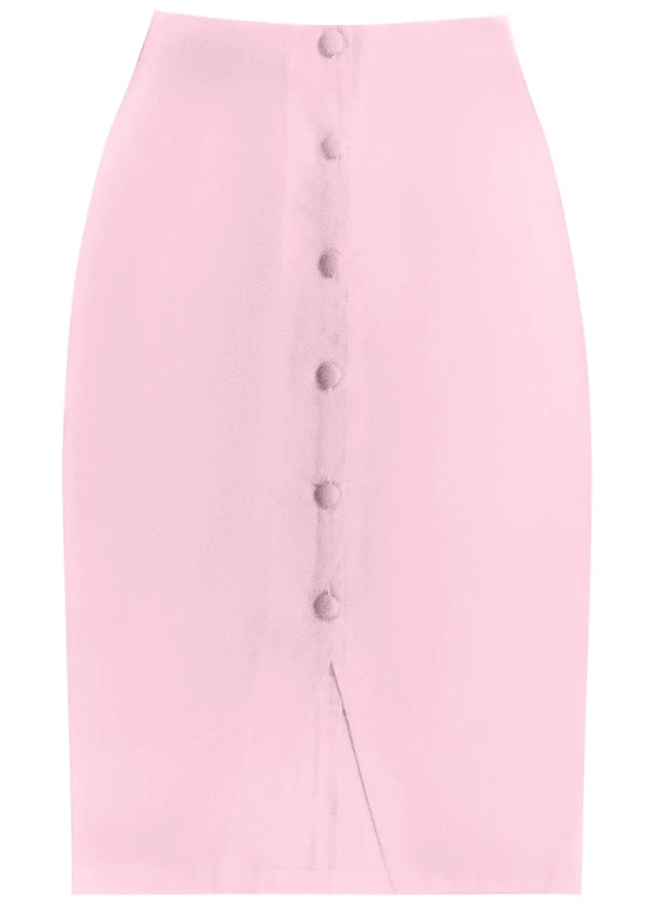 Angel - Saia Midi de Linho Rosa