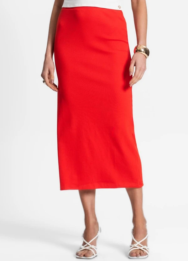 Endless - Saia Midi de Ribana Feminina Laranja