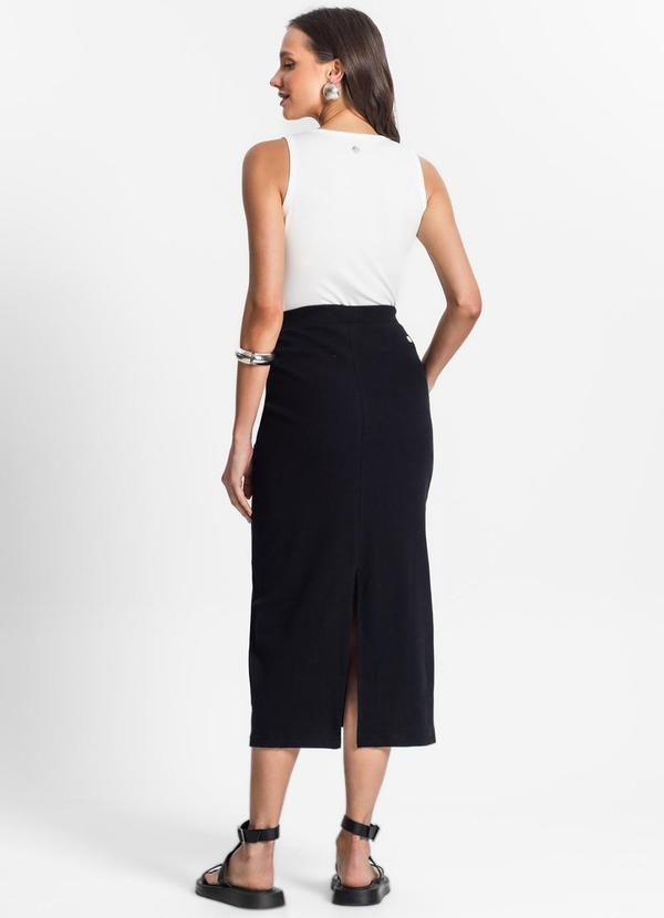 Endless - Saia Midi de Ribana Feminina Preto 4