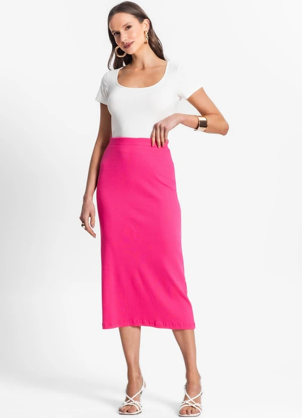 Endless - Saia Midi de Ribana Feminina Rosa 3