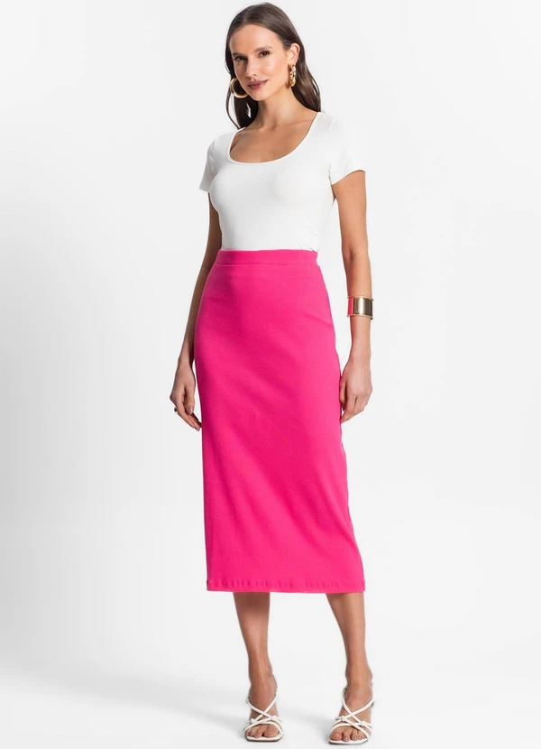 Endless - Saia Midi de Ribana Feminina Rosa 5