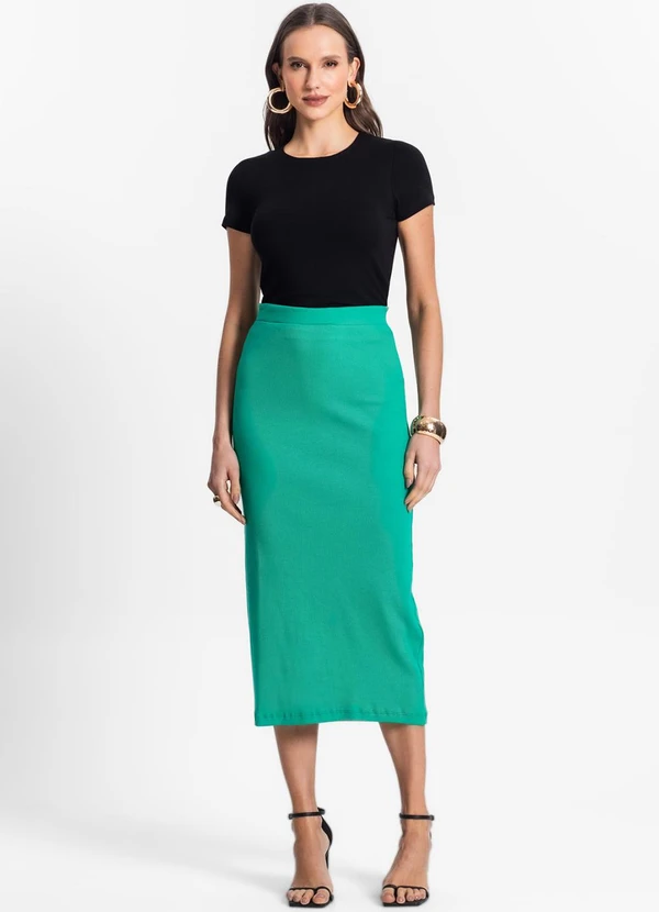 Endless - Saia Midi de Ribana Feminina Verde 3