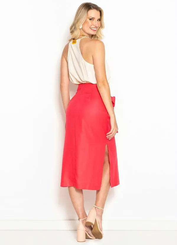 Hering - Saia Midi de Viscose Rosa 4