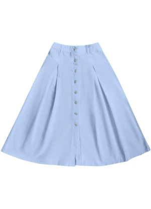 Angel - Saia Midi Denim Azul - ANGEL