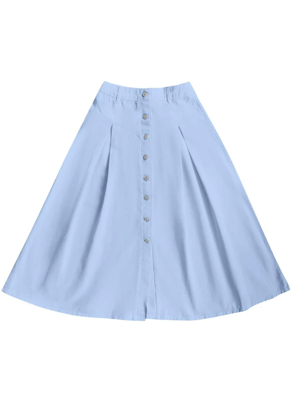 Angel - Saia Midi Denim Azul