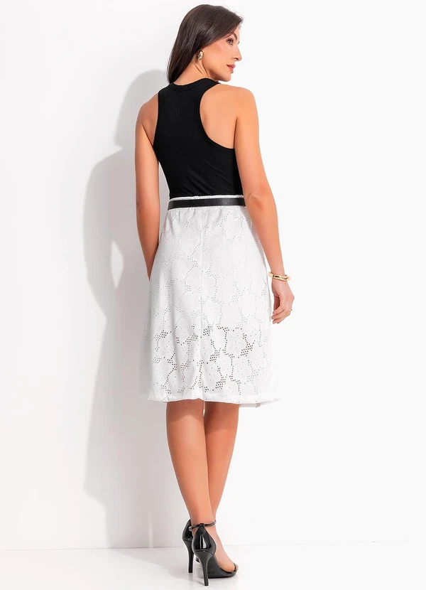 Bimini - Saia Midi em Laise Branco 4