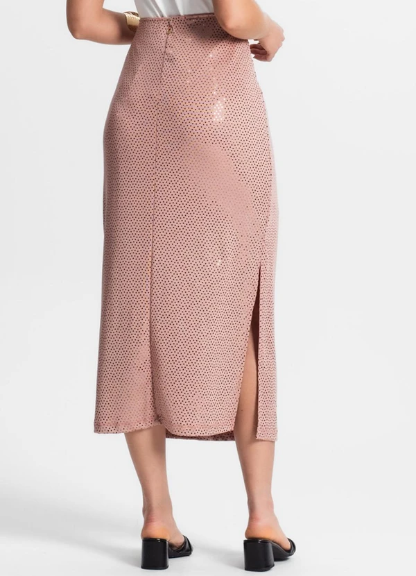 Endless - Saia Midi em Lantejoula Rose Gold 2