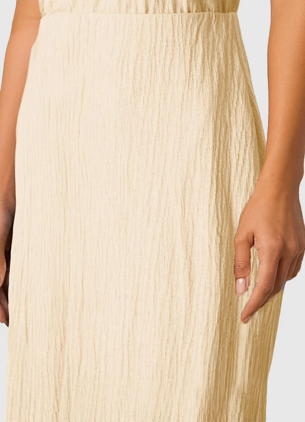 Malwee - Saia Mídi em Malha Linho Off White 4