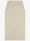 Rovitex - Saia Midi em Molecotton com Fenda Vermelho - variação: Bege