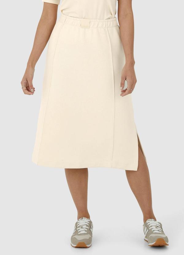 Malwee - Saia Midi em Moletom Bege