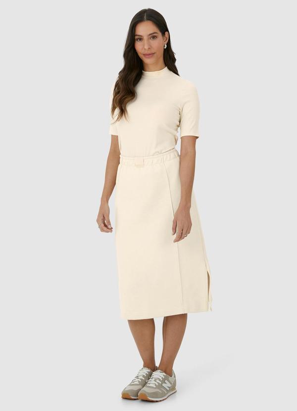 Malwee - Saia Midi em Moletom Bege 4