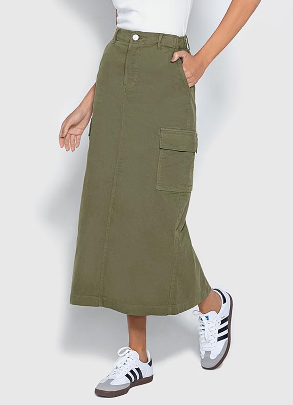 Saia Feminina Saia Midi Sarja Saia Midi Preta Saia Botoes Preta