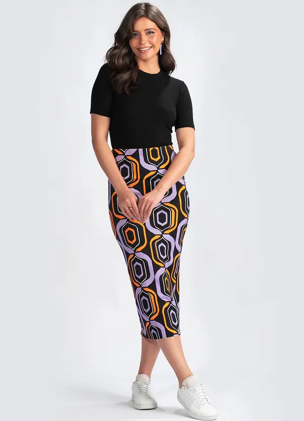 Colcci - Saia Midi em Viscose Estampada 3