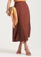 Gris - Saia Midi em Viscose Preto - variação: Marrom