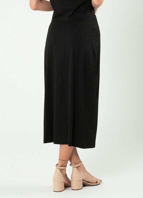 Cativa - Saia Midi em Viscose Preto 2