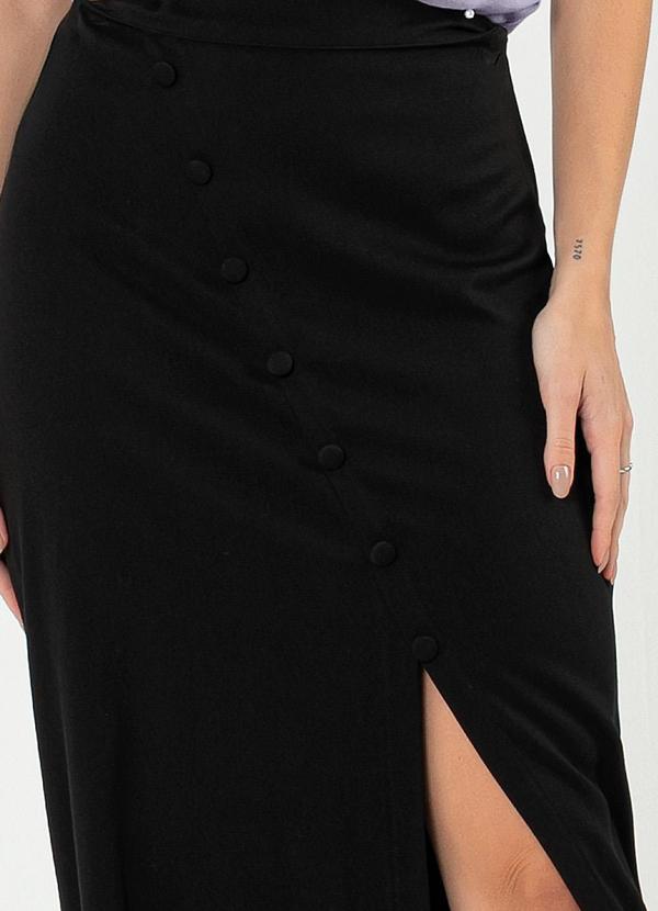 Cativa - Saia Midi em Viscose Preto 4