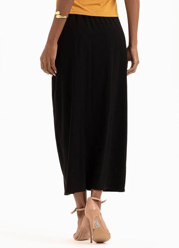 Cativa - Saia Midi em Viscose Preto 3